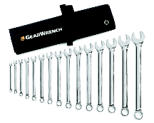WRENCH SET COMBINATION NON- RATCHETING LONG 15PC - Combination Fractional